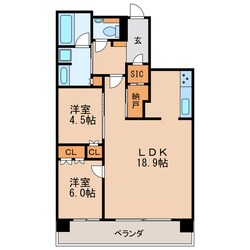 ジュネス清水の物件間取画像